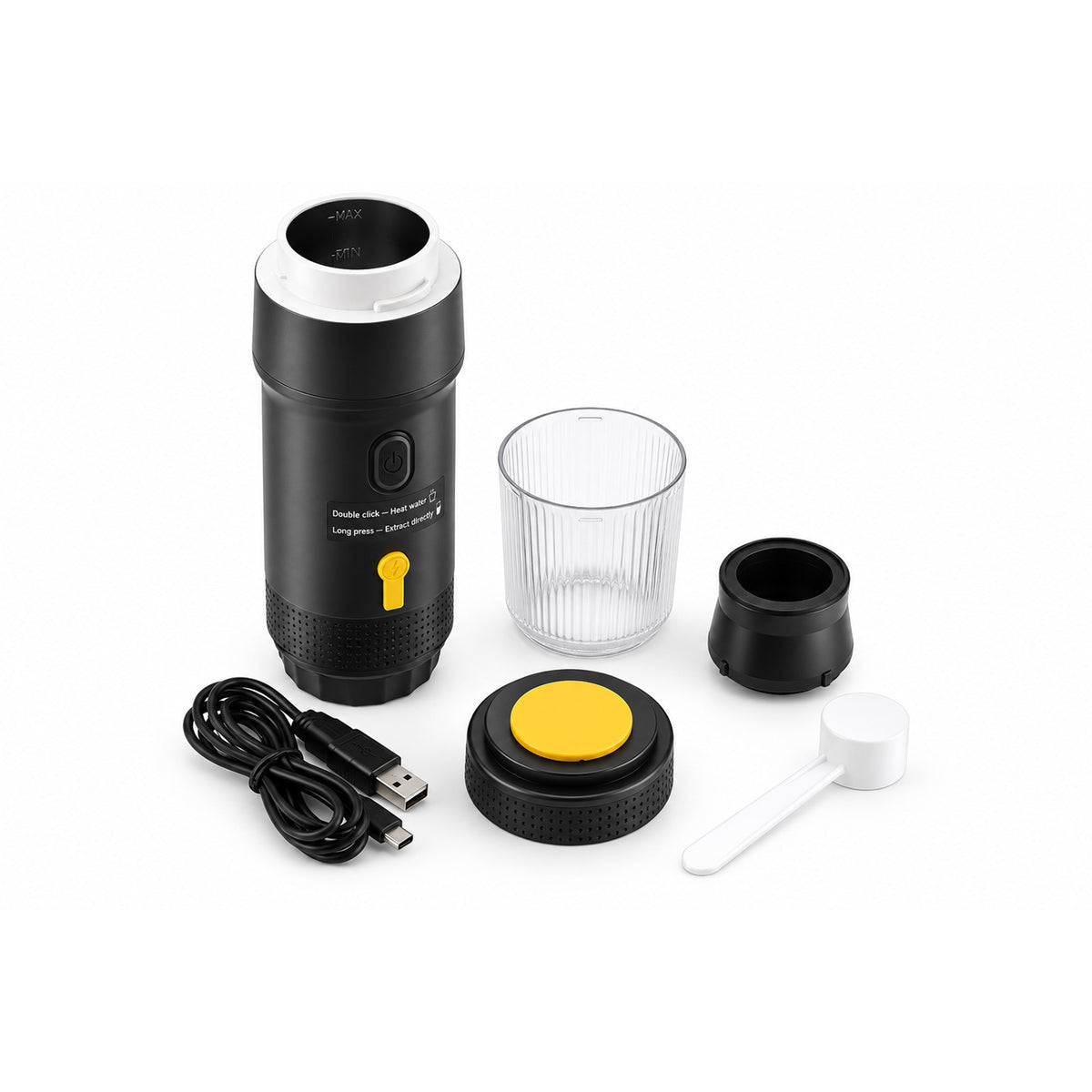 3-in-1 Portable Espresso Maker – Self-Heating Cordless Coffee Machine