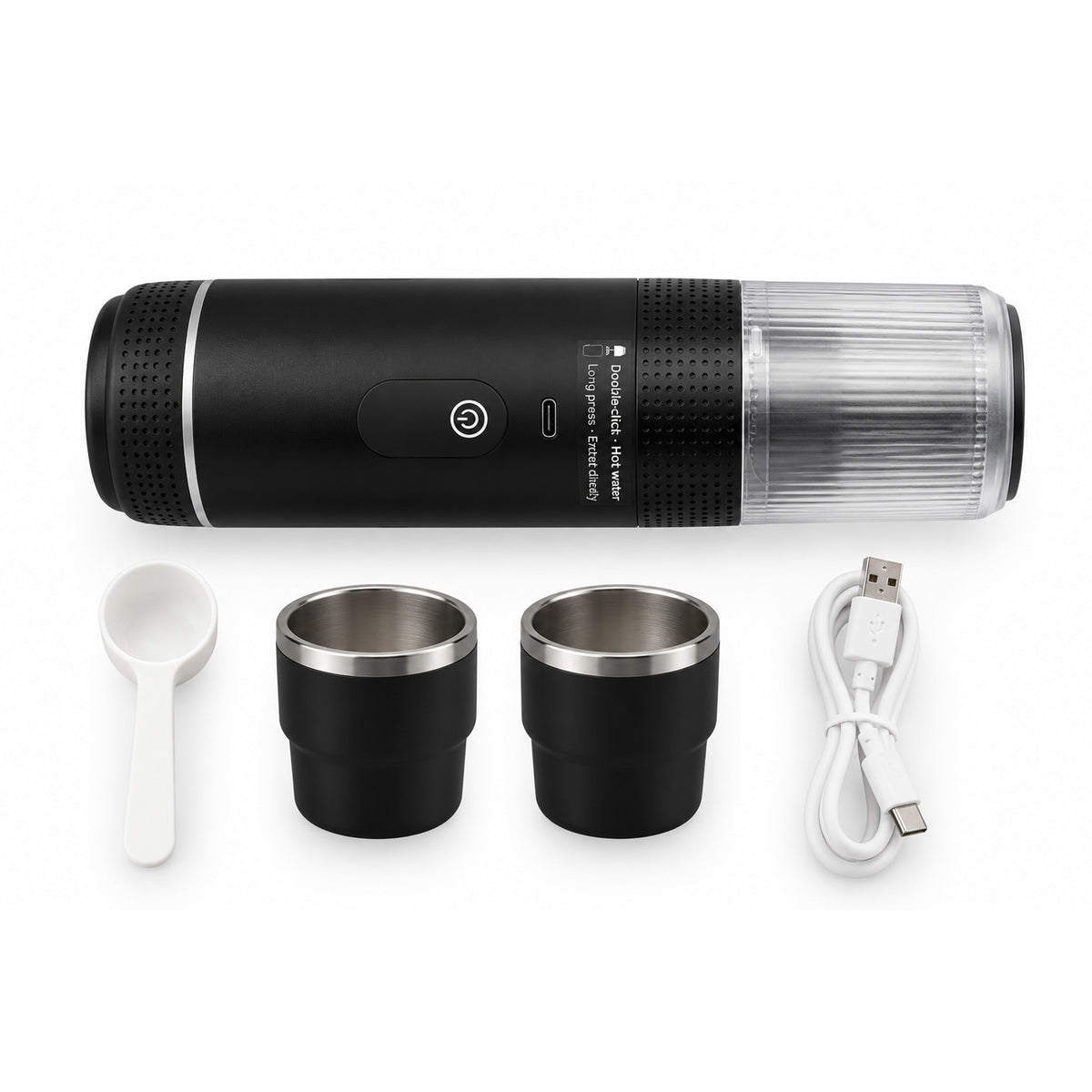 ESPRESSO-GO 3-in-1 Portable Coffee Maker with Rechargeable Battery