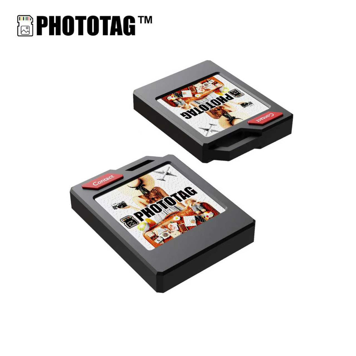 PhotoTag Smart Bluetooth Tracker with Custom Color E-Ink Display
