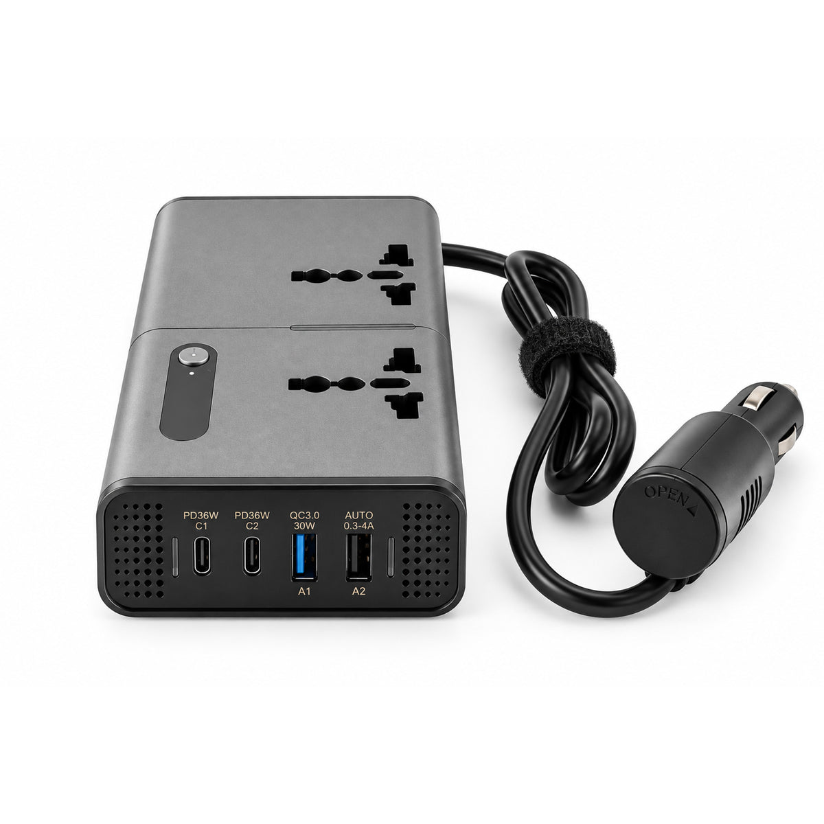 200W Car Power Inverter 12V/24V to 220V AC