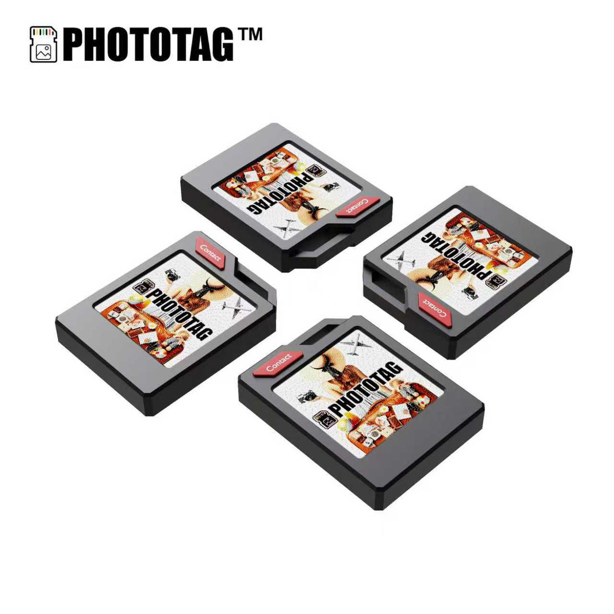 PhotoTag Smart Bluetooth Tracker with Custom Color E-Ink Display