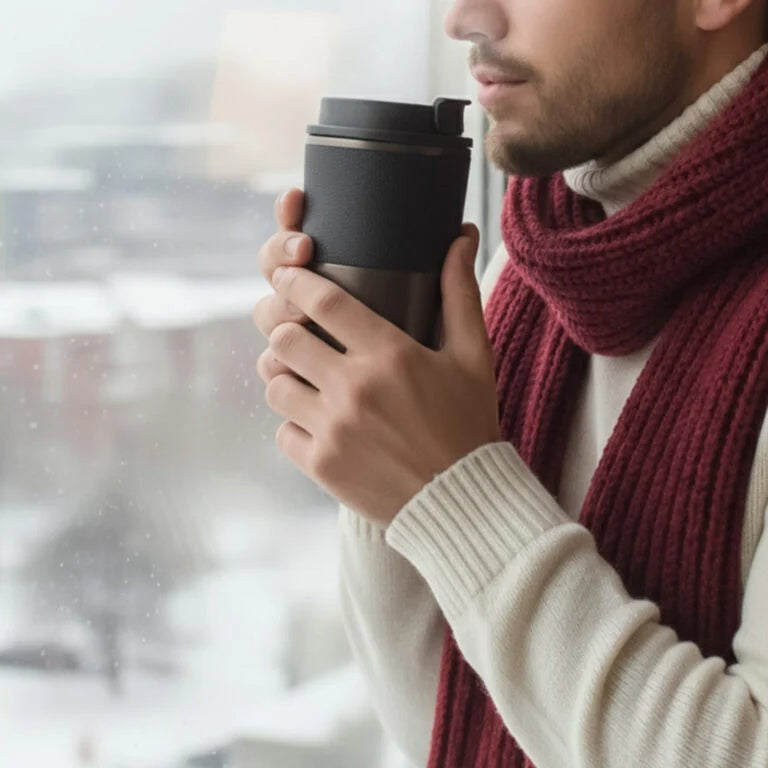 COZY TUMBLER 420ml Double-Wall Stainless Steel Travel Mug