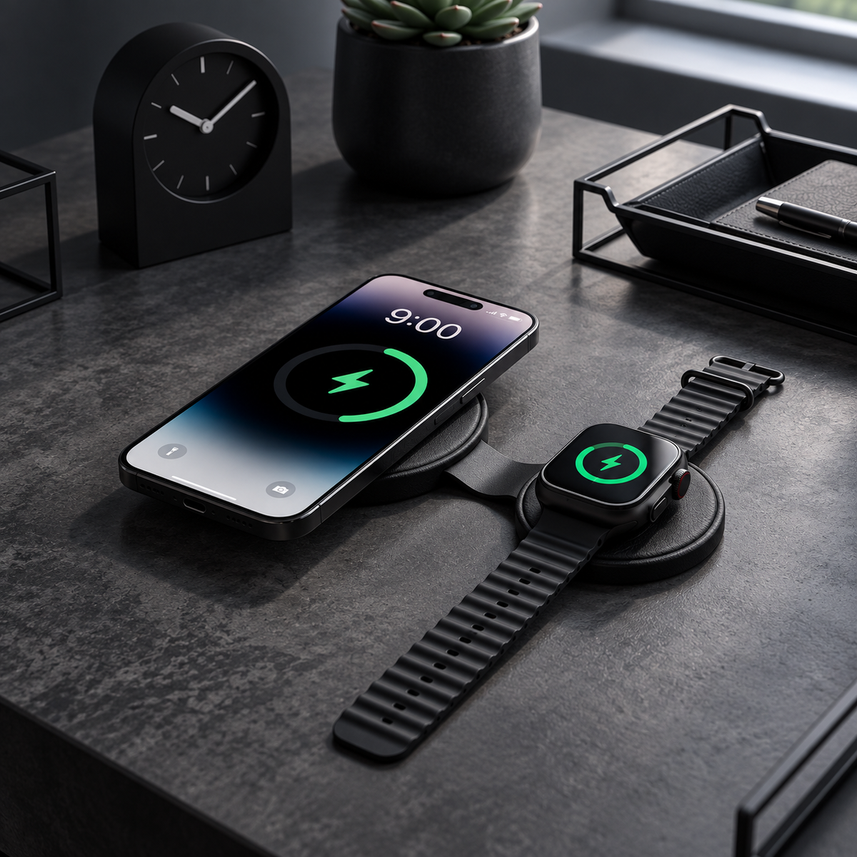 2n1 YOYO 15W Wireless Charger with Retractable Cable