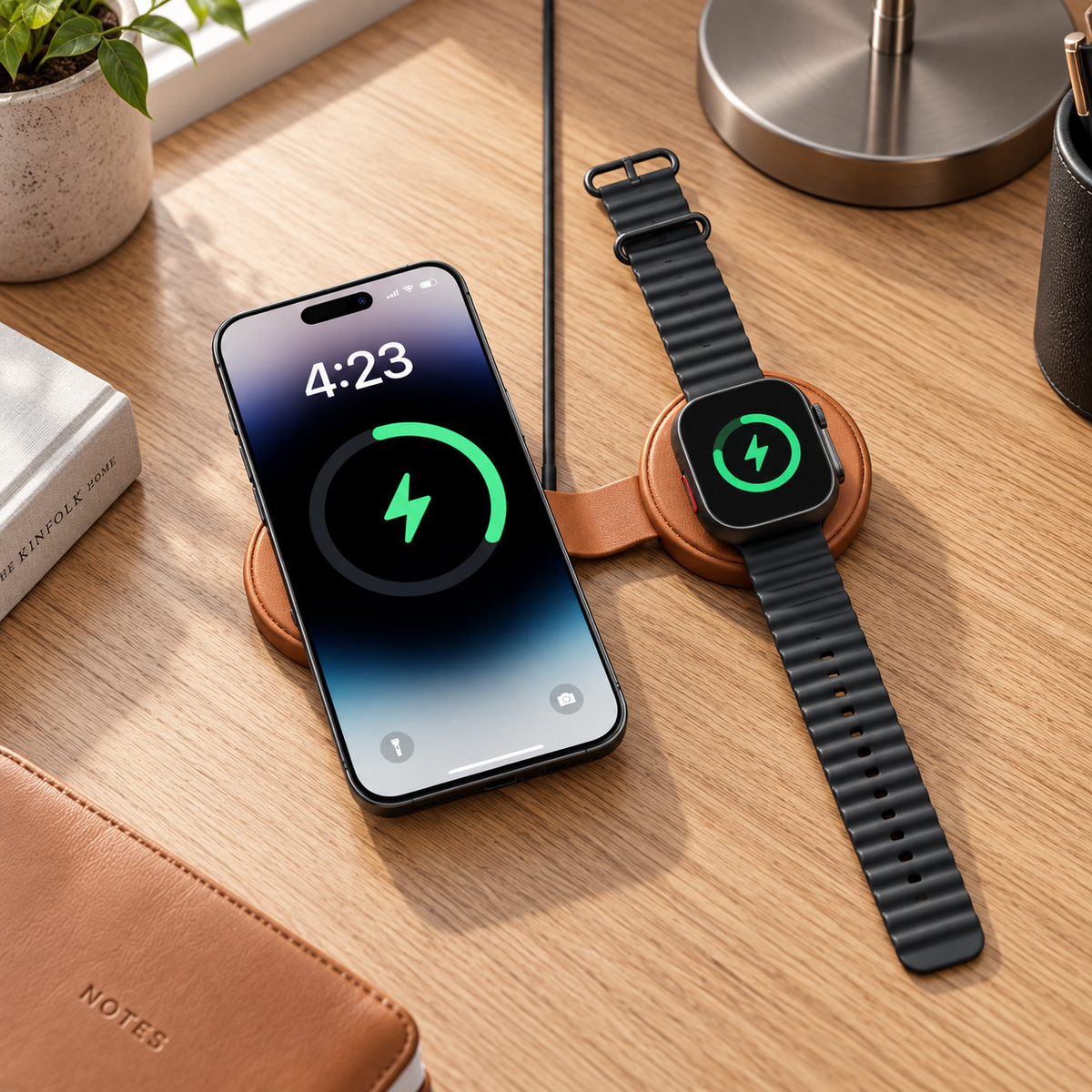 2n1 YOYO 15W Wireless Charger with Retractable Cable