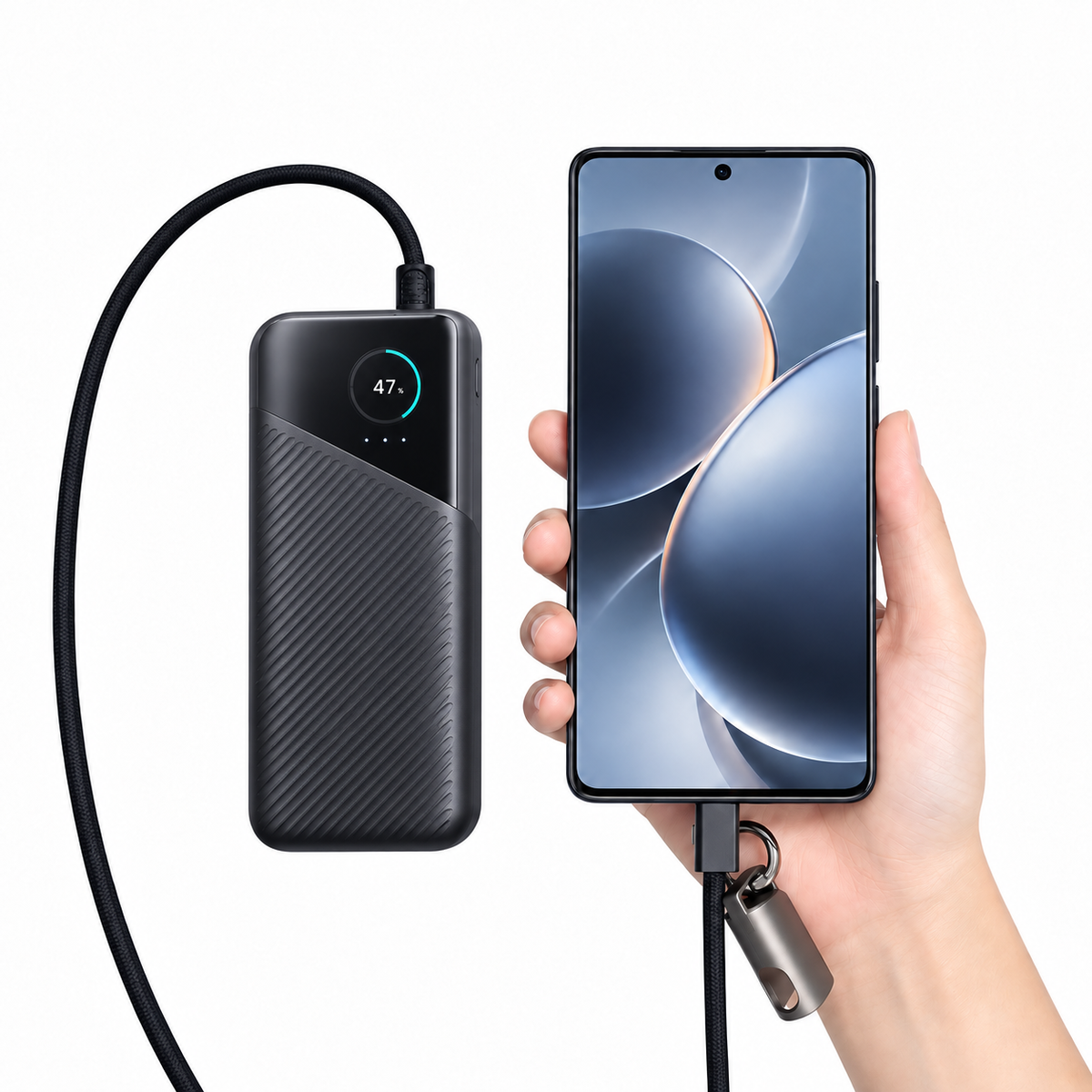 STRAPPY 60W USB C to USB C Keychain Cable