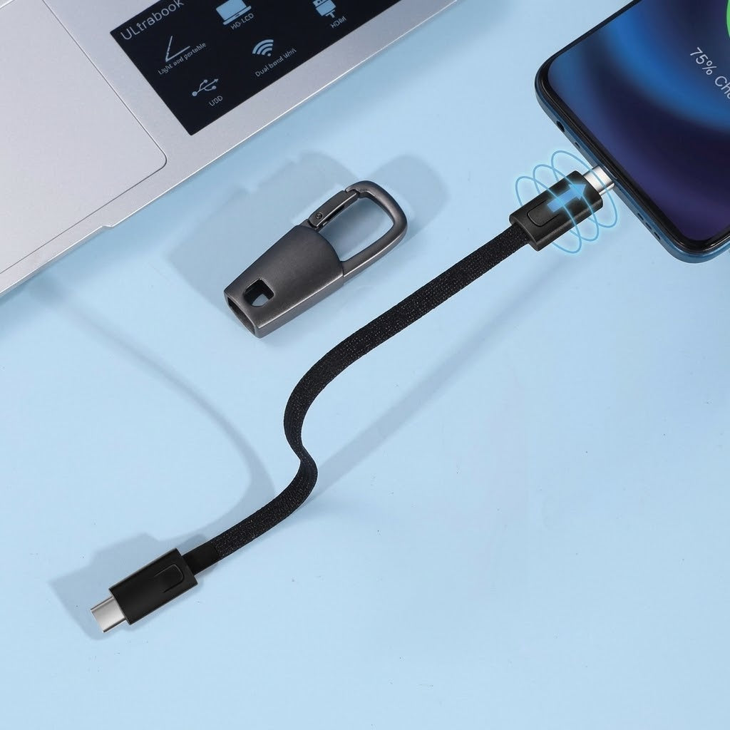 KEYHOLE 60W USB C to USB C Keychain Cable
