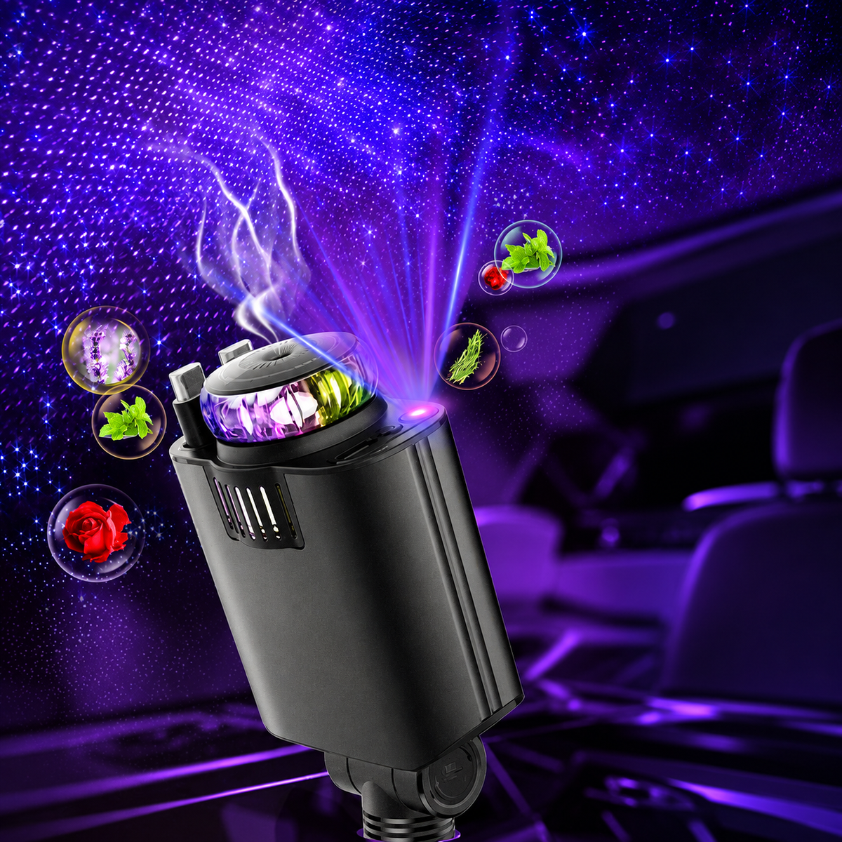 5-in-1 45W Starlight Aromatherapy Car Charger