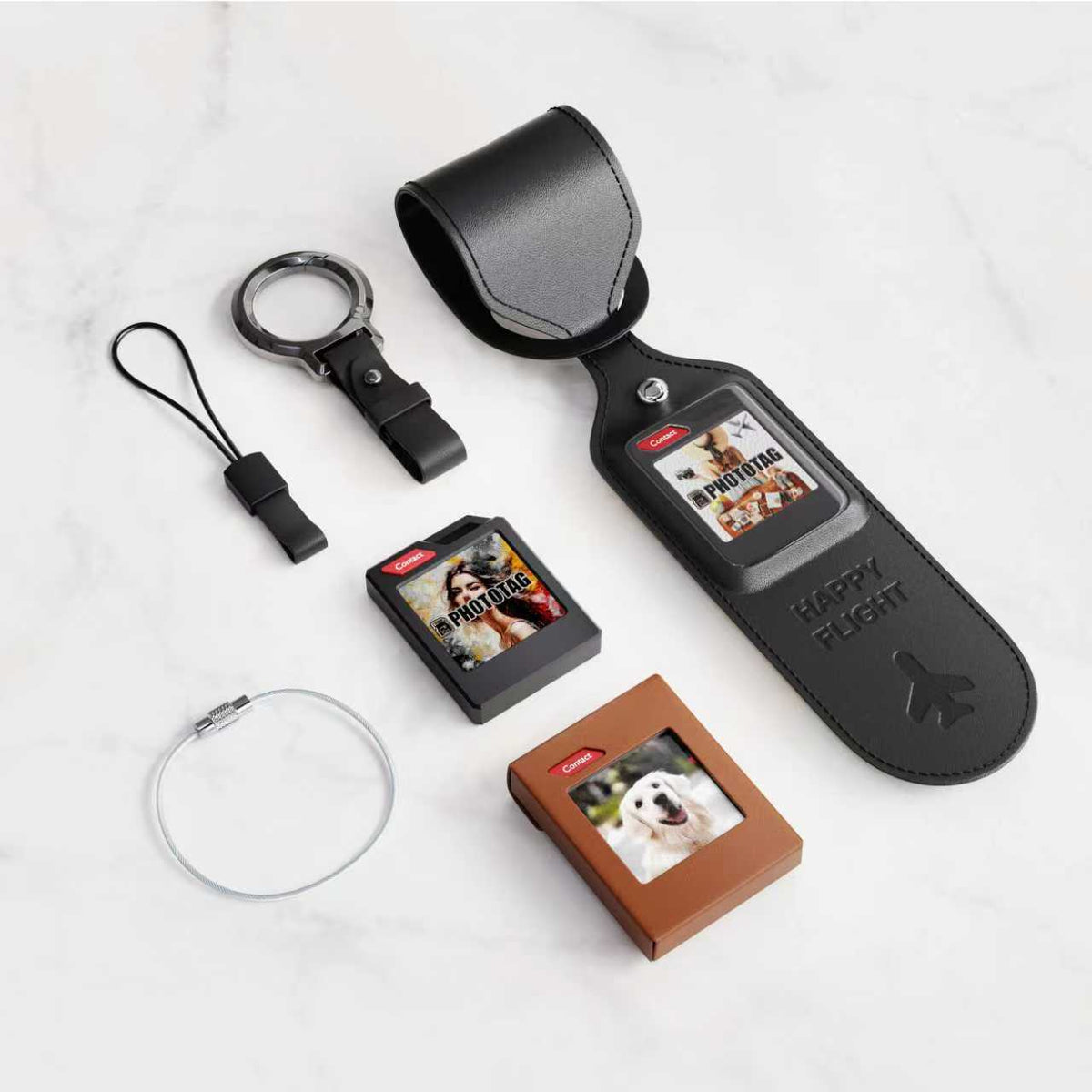 PhotoTag Smart Bluetooth Tracker with Custom Color E-Ink Display