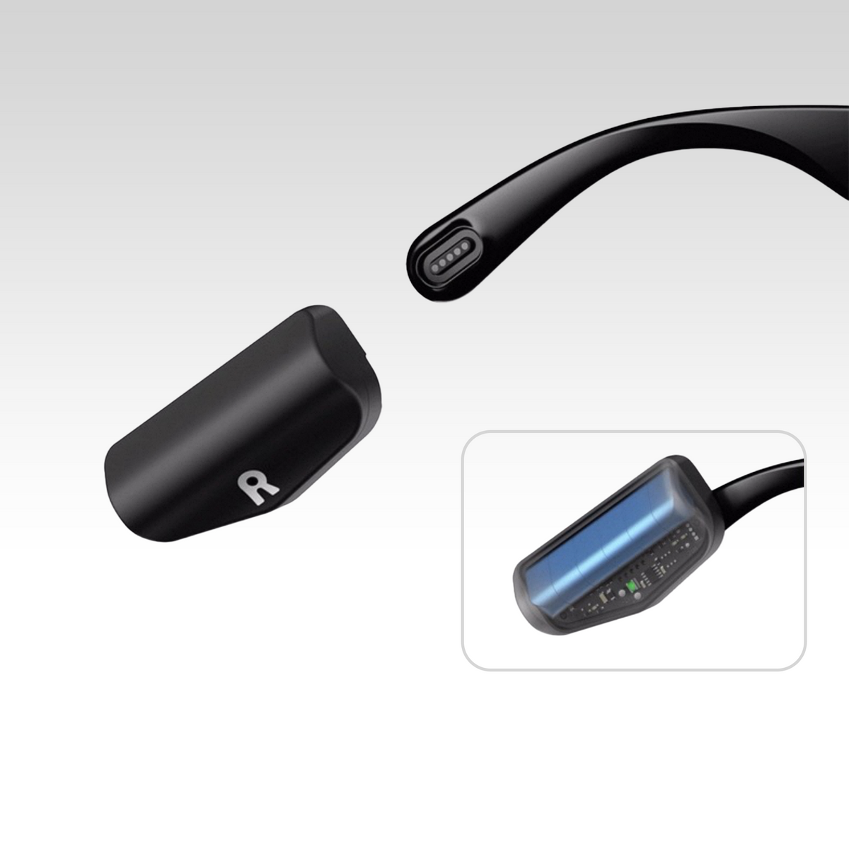 Rokid Glasses Power Capsule with 2 Magnetic Charging Capsules & Case