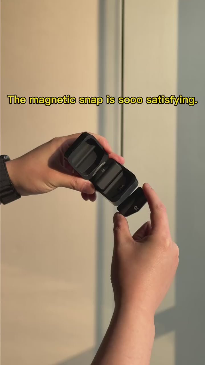 Load video: Rokid Glasses Power Capsule with 2 Magnetic Charging Capsules &amp; Case